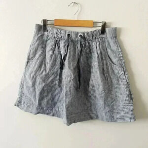j crew linen nautical  stripe skirt - 4